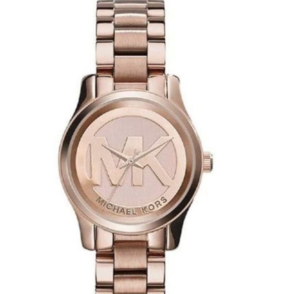 Michael Kors Women's Mini Runway Rose Gold Watch - Picture 1 of 4